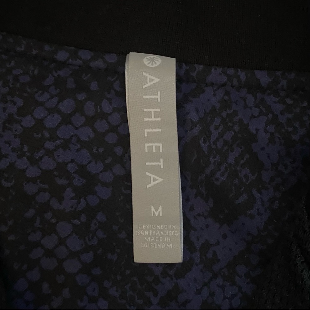 Athleta Brooklyn Track Bomber Python Printed Jack… - image 5